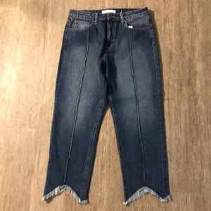 Tracey High Rose Straight Crop Jeans